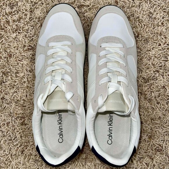 Calvin Klein Men’s Granit Sneakers Shoes White Ivory, Size 11.5 (New) main image 8